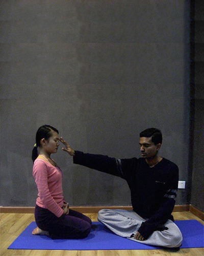 Master Ganesh initiating a student 